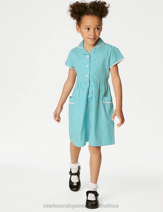 Pure cotton gingham school dress shop