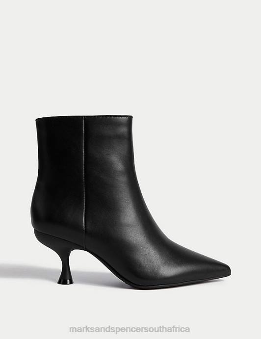 Marks Spencer Women Wide Fit Leather Kitten Heel Ankle Boots B26P1624 Footwear Damson B26P1624 M S Marks and Spencer Jeans South Africa New Arrival We offer clothing options for every occasion